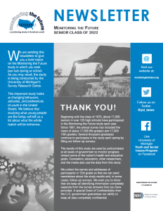 MTF Newsletter - senior class of 2022